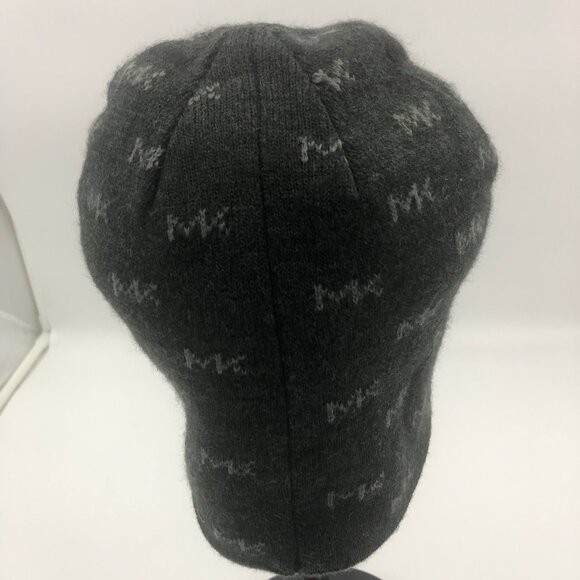 Michael Kors Monogram Knit Beanie — Charcoal Gray • Soft Acrylic • Winter Luxe - Picture 6 of 11